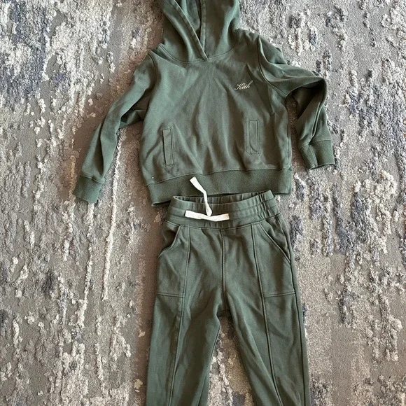 Kids Olive Green Jogger Set - Picture 2 of 2